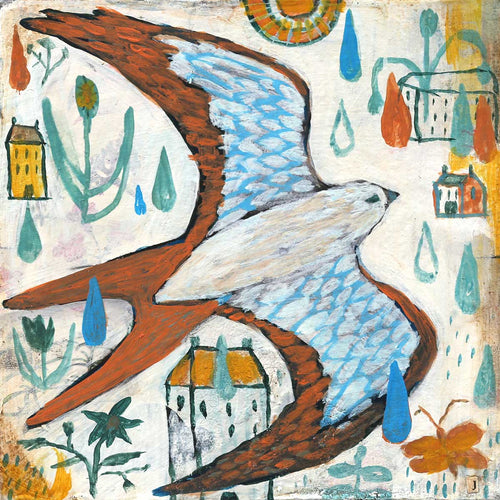 Moon Bird with Rain